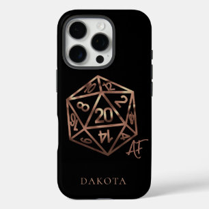 RPG Crit AF   Copper Fantasy Tabletop Gamer Dice iPhone 16 Pro Case