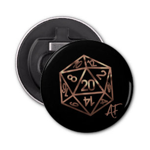 RPG Crit AF   Copper Tabletop PnP Role Player Dice Bottle Opener