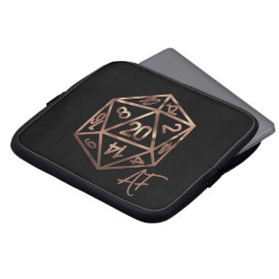 RPG Crit AF   Copper Tabletop PnP Role Player Dice Laptop Sleeve