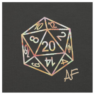RPG Crit AF   Copper Tabletop PnP Roleplayer Dice Fabric