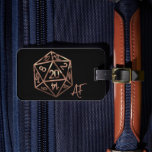 RPG Crit AF | Copper Tabletop PnP Roleplayer Dice Luggage Tag<br><div class="desc">CRIT AF! It's game on so choose your weapon and roll initiative with novelty geek chic gamer design perfect for any old school tabletop RPG pen/pencil and paper (PnP) fantasy role player featuring a 20-sided dnd polyhedral dice with a natural 20 for the roleplaying magical wizard slayer of dragons or...</div>