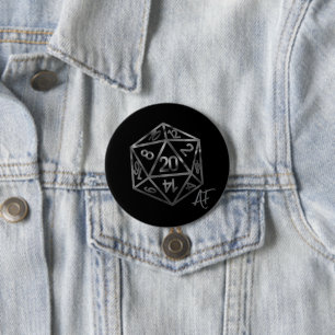 RPG Crit AF   Fantasy Old School Tabletop Gamer 7.5 Cm Round Badge