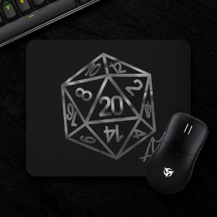 RPG Crit AF   Fantasy Tabletop Retro Gamer Dice Mouse Mat