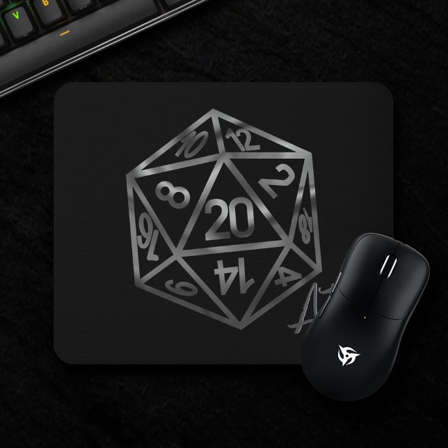RPG Crit AF | Fantasy Tabletop Retro Gamer Dice Mouse Mat (Creator Uploaded)