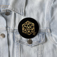 RPG Crit AF | Gold Fantasy Tabletop PnP Gamer Dice