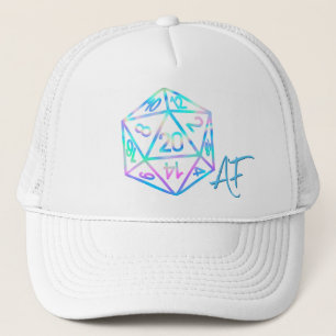 RPG Crit AF   Holo Retro PnP Tabletop Gamer Dice Trucker Hat
