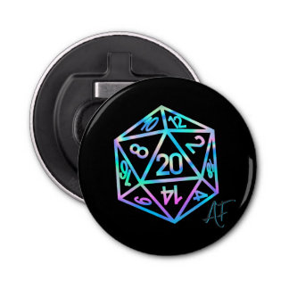 RPG Crit AF | Holo Retro Tabletop Role Player Dice Bottle Opener