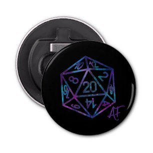 RPG Crit AF   Nebula Fantasy Tabletop Gamer Dice Bottle Opener