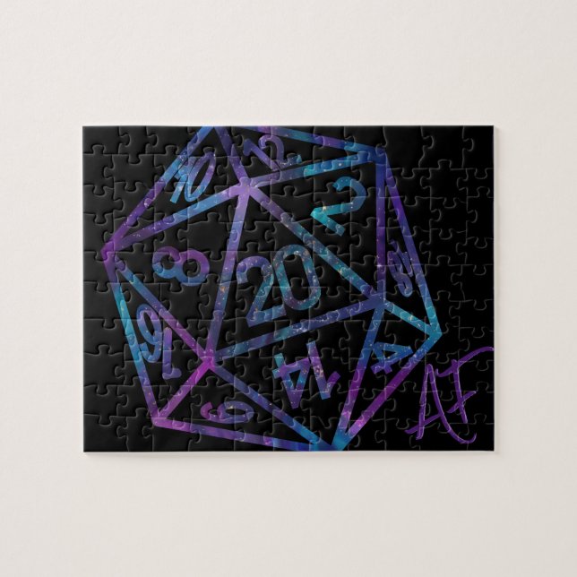 RPG Crit AF | Nebula Fantasy Tabletop Gamer Dice Jigsaw Puzzle (Horizontal)