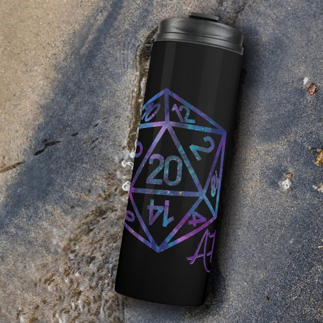 RPG Crit AF | Nebula Fantasy Tabletop Gamer Dice Thermal Tumbler (Creator Uploaded)