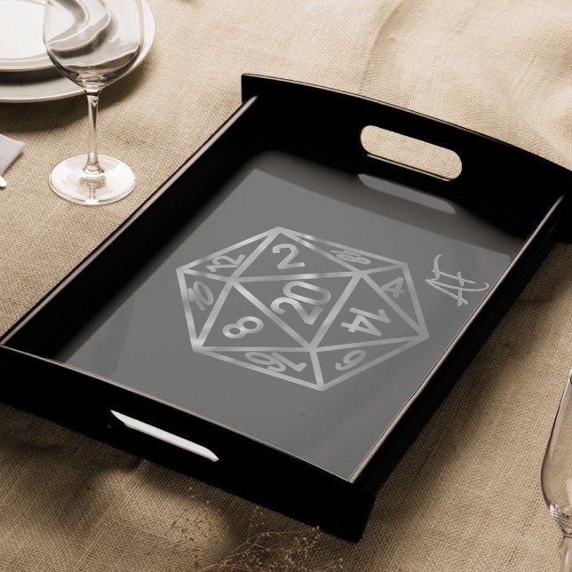 RPG Crit AF | Silver Fantasy Tabletop Gamer Dice Tissue Paper (Creator Uploaded)