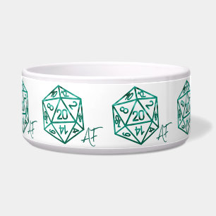 RPG Crit AF   Teal Fantasy Tabletop PnP Gamer Dice