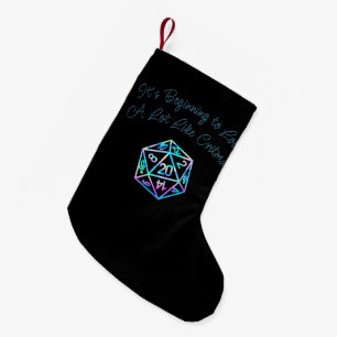 RPG Critmas Holo Retro PnP Tabletop Gamer Dice Small Christmas Stocking