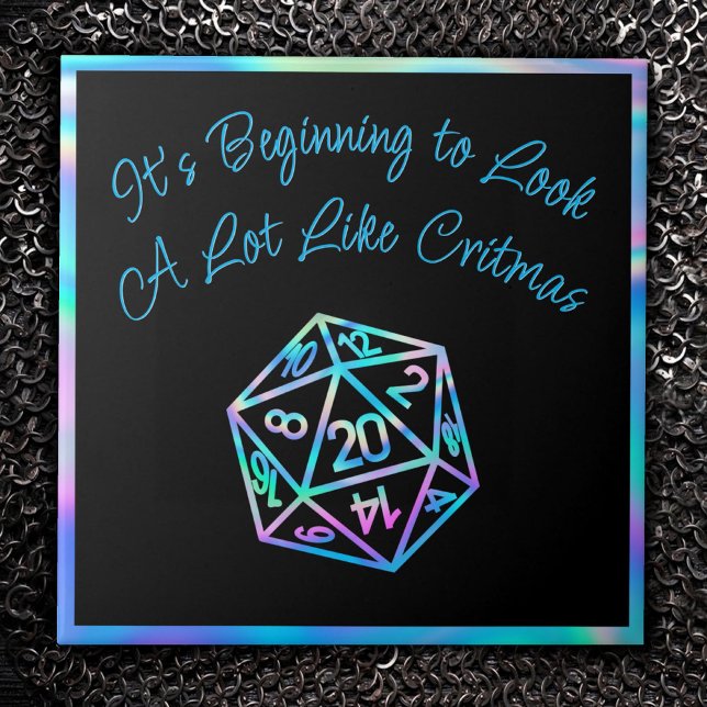 RPG Critmas | Holo Retro PnP Tabletop Gamer Dice Tile (Creator Uploaded)