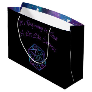 RPG Critmas   Nebula Tabletop PnP Roleplayer Dice Large Gift Bag