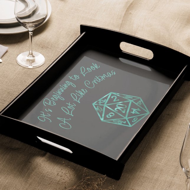 RPG Critmas | Teal Green Tabletop Retro Gamer Dice Tissue Paper (Creator Uploaded)