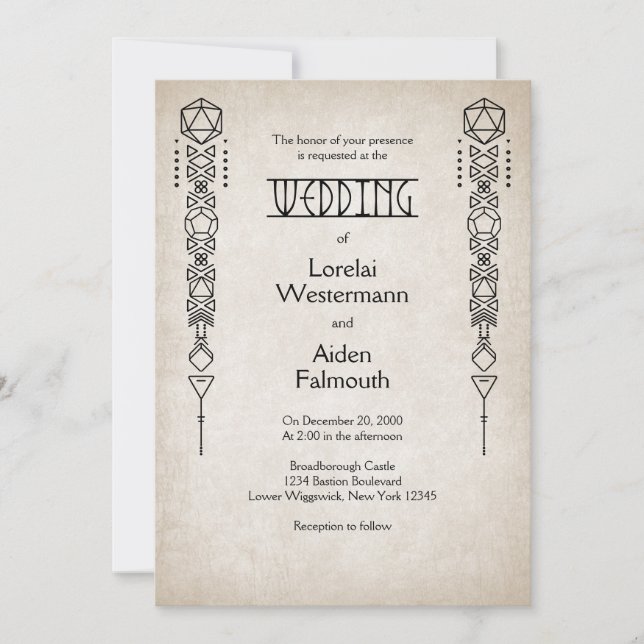 RPG D20 Any Colour Gamer Wedding Invitation (Front)