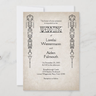 RPG D20 Any Colour Gamer Wedding Invitation