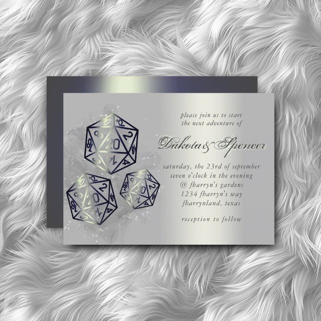 RPG Dice | Blue Fantasy PnP Tabletop Role Player Invitation (Creator Uploaded)