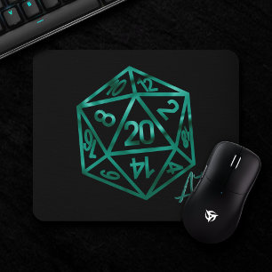 RPG Dice Blue Old School Tabletop Role Player Mouse Mat