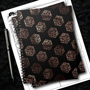 RPG Dice   Copper Fantasy Tabletop Gamer Campaign Notebook