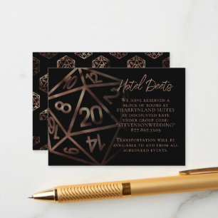 RPG Dice Copper Fantasy Tabletop Gamer Details Enclosure Card