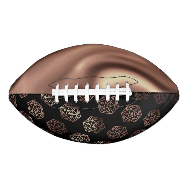 RPG Dice | Copper Old School Tabletop Role Player American Football (Front)