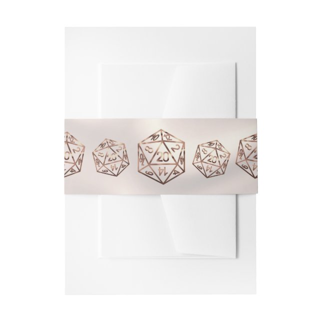 RPG Dice | Copper Old School Tabletop Role Player Invitation Belly Band (Front Example)