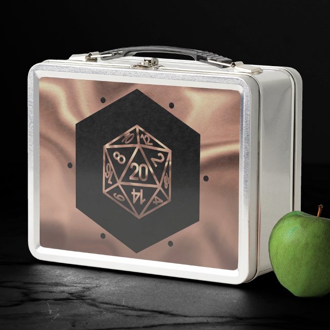 RPG Dice | Copper Old School Tabletop Role Player Metal Lunch Box (Creator Uploaded)