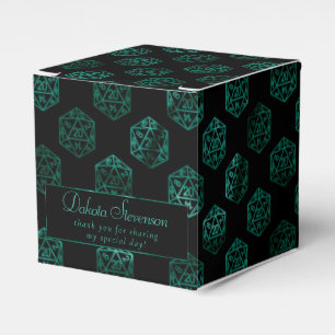 RPG Dice   Emerald Fantasy Tabletop Gamer Custom Favour Box