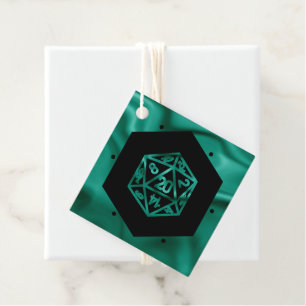 RPG Dice Emerald Fantasy Tabletop Gamer Custom Favour Tags