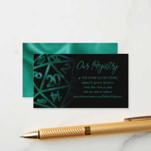 RPG Dice   Emerald Fantasy Tabletop Gamer Registry Enclosure Card