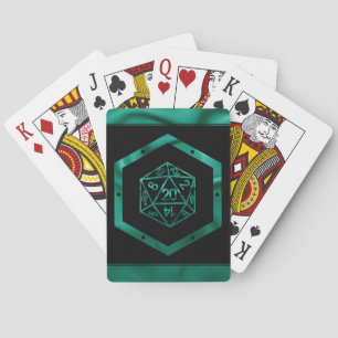RPG Dice   Emerald Fantasy Tabletop Retro Gamer Playing Cards