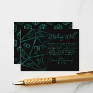 RPG Dice   Emerald Tabletop Gamer Wishing Well Enclosure Card