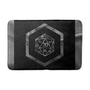 RPG Dice   Fantasy Old School Tabletop Retro Gamer Bath Mat