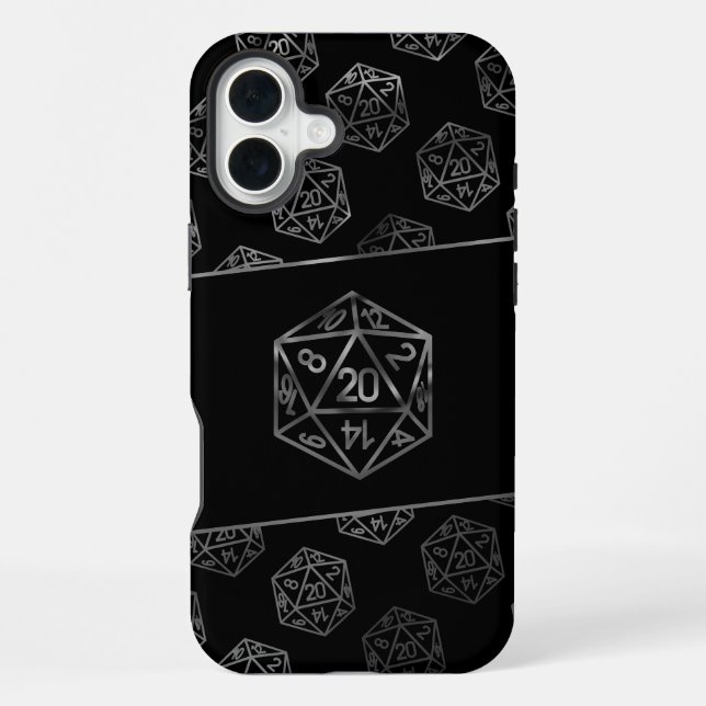 RPG Dice | Fantasy Old School Tabletop Retro Gamer iPhone Case (Back)