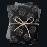 RPG Dice | Fantasy Old School Tabletop Retro Gamer Wrapping Paper Sheet<br><div class="desc">GEEK CHIC GAMER! Novelty RPG wrapping papers are also ideal for ephemera diy furniture decoupage, or home decor do-it-yourself projects. It's GAME ON! so choose your weapon and roll initiative! Perfect for any old school tabletop pen/pencil and paper (PnP) fantasy role player, the design features a seamless pattern of 20-sided...</div>