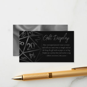 RPG Dice Fantasy Tabletop Gamer Gifts on Display Enclosure Card