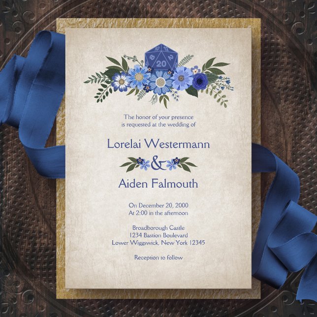 RPG Dice Gamer Wedding Invitation (Creator Uploaded)
