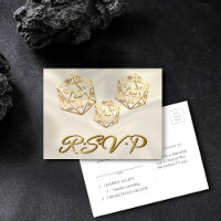 RPG Dice | Gold Fantasy Tabletop Gamer Event RSVP