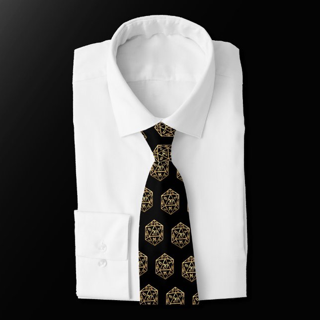 RPG Dice | Gold Old School Tabletop PnP Roleplayer Tie (Creator Uploaded)
