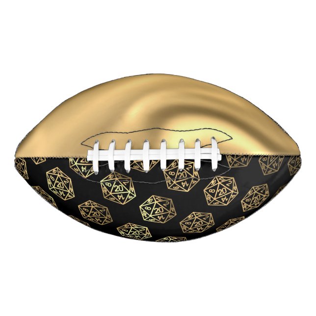 RPG Dice | Gold Old School Tabletop Role Player American Football (Front)