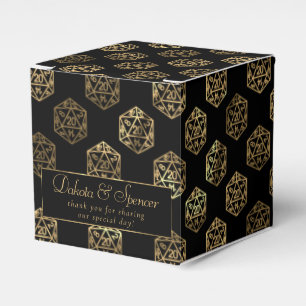 RPG Dice   Gold Tabletop PnP Roleplayer Thank You Favour Box