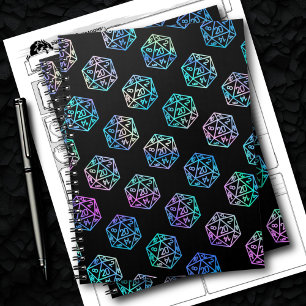 RPG Dice Holo Fantasy Tabletop Gamer Campaign Notebook