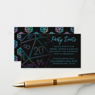 RPG Dice Holo Fantasy Tabletop Gamer Reception Enclosure Card