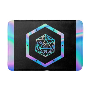 RPG Dice   Holo Old School Tabletop PnP Roleplayer Bath Mat