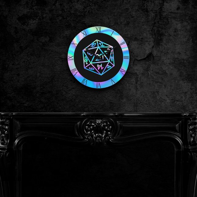 RPG Dice | Holo Old School Tabletop PnP Roleplayer Round Clock (Creator Uploaded)