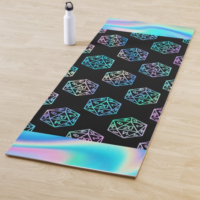 RPG Dice | Holo Old School Tabletop Role Player Yoga Mat (In Situ)