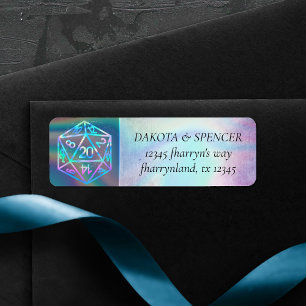 RPG Dice   Holo Retro Tabletop Role Player Address