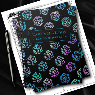 RPG Dice   Holo Tabletop PnP Role Player Character Notebook